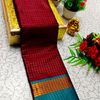 Beauty checked soft silk rich look design soft material function and party wear - MAROON COLOR