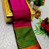 Beauty checked soft silk rich look design soft material function and party wear - DARK PINK