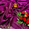 Celestial grace: space silk saree  modern fancy item sarees - PURPLE COLOUR