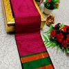 Beauty checked soft silk rich look design soft material function and party wear - PLUM COLOUR