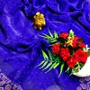 Celestial grace: space silk saree  modern fancy item sarees - ROYAL BLUE