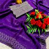 Celestial grace: space silk saree  modern fancy item sarees - INDIGO COLOUR (1)