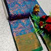 Wedding luxury silk saree with premium zari design || wedding sarees collection - BLUE SHADE