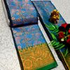 Wedding luxury silk saree with premium zari design || wedding sarees collection - BLUE COLOUR