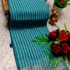 Nayanthara Inspired Checked Sarees with multiple colors - LIGHT SKY BLUE