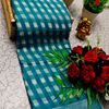 Nayanthara Inspired Checked Sarees with multiple colors - SKY BLUE