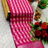 Nayanthara Inspired Checked Sarees with multiple colors - PINK