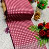 Nayanthara Inspired Checked Sarees with multiple colors - ONIYAN PINK
