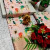 Elegant Floral Dola Silk Saree with Zari Border - BABY PINK (2)