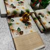 Elegant Floral Dola Silk Saree with Zari Border - BEIGE COLOUR (2)