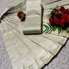 All over body running simple & elegant kubera pattu saree - WHITE
