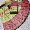 Premium kubera pattu saree rapier fancy  light weight silk mango with folwer design saree - FLORAISON GREEN