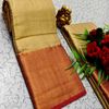 Jyothika inspired trending linen tissue type silk sarees - GOLD (2)