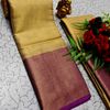 Jyothika inspired trending linen tissue type silk sarees - GOLD (3)
