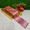 Premium kubera pattu saree rapier fancy  light weight silk type sarees function wear - CORAL COLOUR (4)