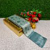 Premium kubera pattu saree rapier fancy  light weight silk type sarees function wear - LITE TEAL (4)