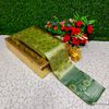 Premium kubera pattu saree rapier fancy  light weight silk type sarees function wear - LEMON GREEN (3)
