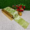 Premium kubera pattu saree rapier fancy  light weight silk type sarees function wear - LITE GREEN (4)