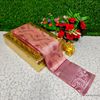 Premium kubera pattu saree rapier fancy  light weight silk type sarees function wear - CORAL COLOUR (6)