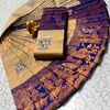Premium kubera pattu saree rapier fancy  light weight silk pallakku design saree - SANDLE (1)