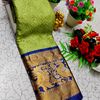 Traditional Paavaii Silk Saree And Premium Design Saree Border Zari Design - LIGHT GREEN