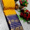 Traditional Paavaii Silk Saree And Premium Design Saree Border Zari Design - YELLOW COLOR