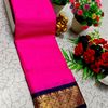 Traditional Plain Silk Saree Premium Design Border Zari Design - PINK