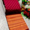 1000 Butta premium Soft Silk Saree weddings, festivals, traditional Wear - WINE COLOUR
