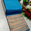 1000 Butta premium Soft Silk Saree weddings, festivals, traditional Wear - BLUE SHADE