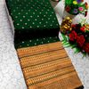 1000 Butta premium Soft Silk Saree weddings, festivals, traditional Wear - BOTTLE GREEN