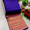 1000 Butta premium Soft Silk Saree weddings, festivals, traditional Wear - NAVY COLOUR