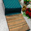 1000 Butta premium Soft Silk Saree weddings, festivals, traditional Wear - PEACOCK GREEN
