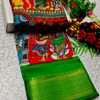 Fancy print office wear cotton sarees all over body kalamkari  pattern design premium look lightweight comfortable wear - RED