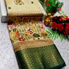 Fancy print office wear cotton sarees all over body kalamkari  pattern design premium look lightweight comfortable wear - SANDLE