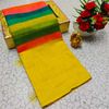 Rain bow Pattern Soft Linen Cotton Saree traditional look collection - MULTI COLOR (1)