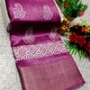 Fancy print office wear cotton sarees all over body flower design pattern design premium look lightweight comfortable wear - LEVENDOR