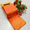 1000 Butta premium Soft Silk Saree weddings, festivals, traditional Wear - LIGHT ORANGE
