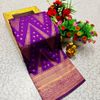 1000 Butta premium Soft Silk Saree weddings, festivals, traditional Wear - BRINJAL COLOUR