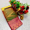 1000 Butta premium Soft Silk Saree weddings, festivals, traditional Wear - LITE GREEN