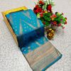 1000 Butta premium Soft Silk Saree weddings, festivals, traditional Wear - DARK SKY BLUE
