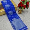 Premium Banarasi Silk Saree with Heavy Silver Zari & Stone Work Saree - ROYAL BLUE