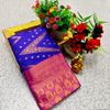 1000 Butta premium Soft Silk Saree weddings, festivals, traditional Wear - BRINJAL COLOUR (1)