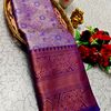 Premium Bridal Tissue Silk Saree with Intricate Zari Weave - LAVENDER DARK (3)