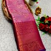 Premium Bridal Tissue Silk Saree with Intricate Zari Weave- PINK (3)
