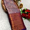 Premium Bridal Tissue Silk Saree with Intricate Zari Weave- PURPLE COLOUR