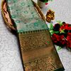 Premium Bridal Tissue Silk Saree with Intricate Zari Weave - BOTTLE GREEN