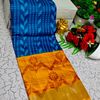 Traditional Look Malgudi Silk Saree Lightweight Silk Blend Saree - BLUE COLOUR (1)