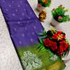 Traditional Look Malgudi Silk Saree Lightweight Silk Blend Saree - BRINJAL COLOUR (1)