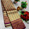 Bridal silk gold silvar and copper zari weave and wedding art silk suba muhurtha pattu sarees - MEJANTA