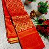 Bridal silk gold silvar and copper zari weave and wedding art silk suba muhurtha pattu sarees - RED